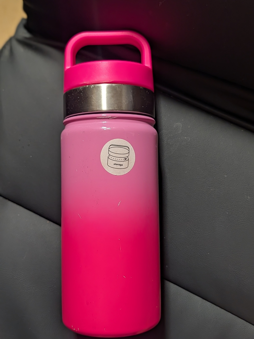 Pink Ombre Stainless-Accent Insulated Bottle with Snack Holder
